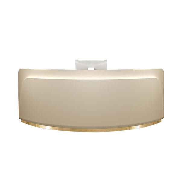 Curved Reception Desk – Modern Front Counter for Salons, Boutiques & Retail Stores Available in 120–500 cm sizes