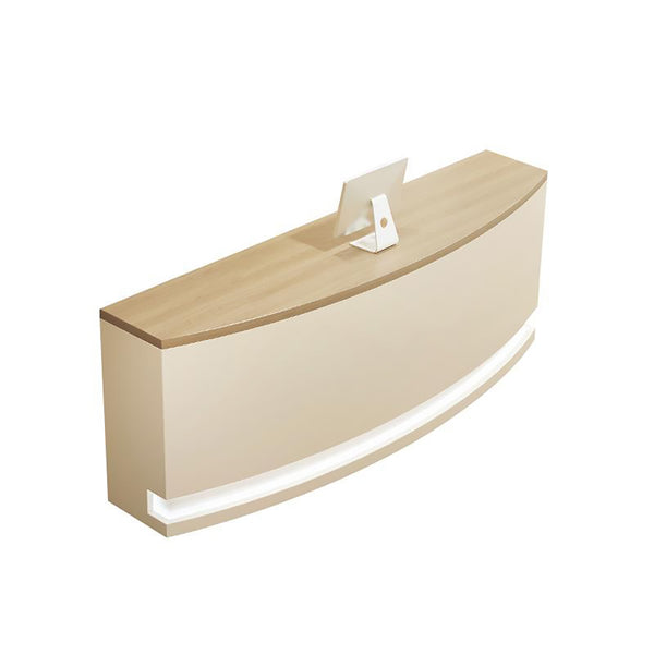100cm-400cm Curved Reception Desk – Modern Front Desk for Salons, Boutiques and Offices