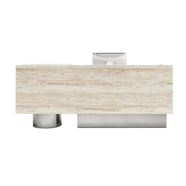 Solid wood Modern Reception Counter – Boutique Front Desk for Fashion Stores & Beauty Studios