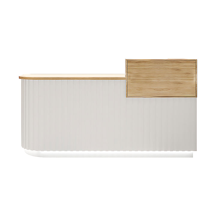 Reception Desk Clothing Store Bar Cashier Counter Curved Design Hair Salon Women's Boutique  Beauty Salon Minimalist Modern