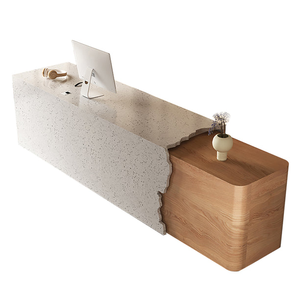 Natural Wood Reception Desk – Custom Front Counter for Boutique Stores, Hotels and Guesthouses