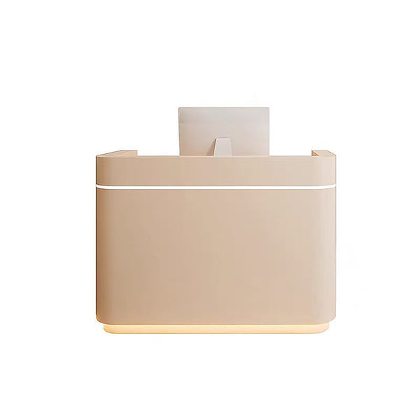 Modern Compact Reception Desk – Gloss Finish Front Counter for Shops and Salons 80cm–260cm