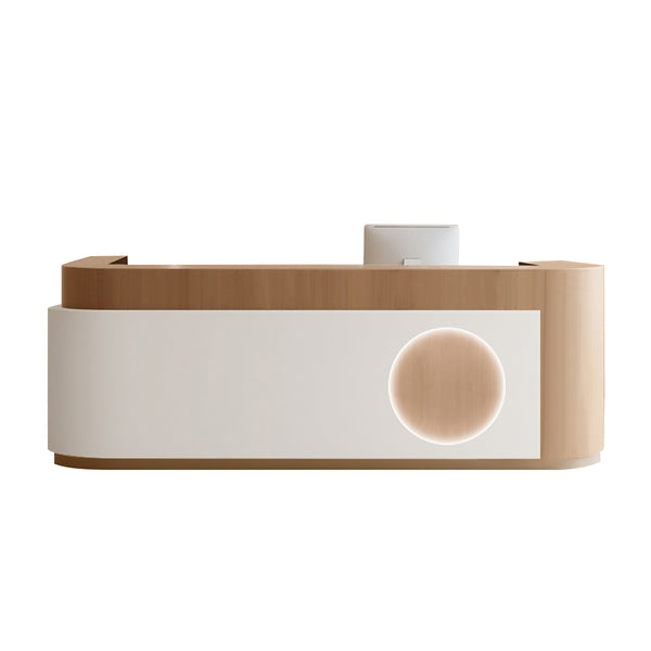 Modern Curved Reception Counter for Boutiques, Salons, and Offices – Fully Assembled Custom Design