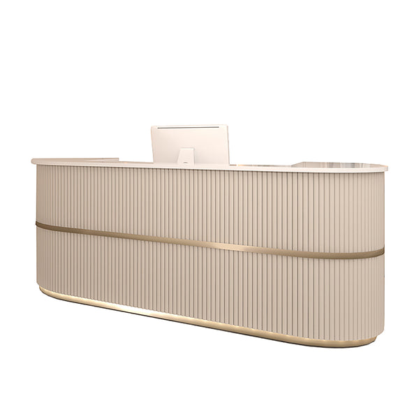 Modern Curved Reception Desk for Salons, Boutiques & Beauty Studios 120cm-360cm