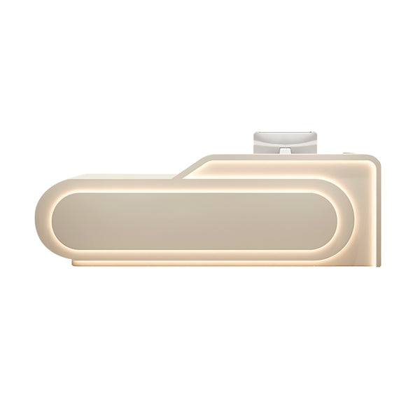 Minimalist Curved Reception Desk for Beauty Salons, Studios and Retail Stores 120–450 cm