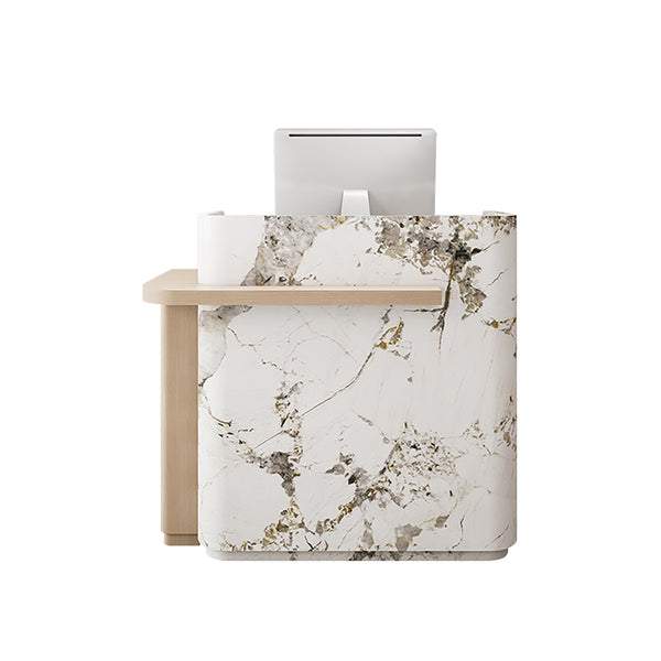 Modern Compact Reception Desk for Salons, Boutiques, and Offices – Fully Assembled