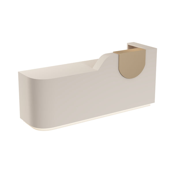 120–400 cm Curved Reception Desk – Modern Front Counter for Boutiques, Salons & Clinics