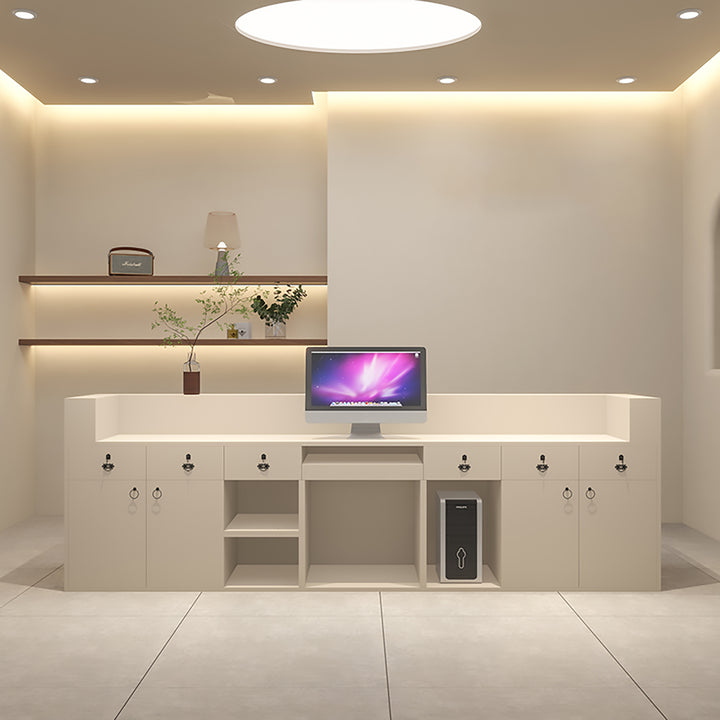 Reception Desk Cashier Counter Bar Counter – Minimalist Modern Front Desk For Salons, Clothing Stores, Yoga Studios, and Training Centres