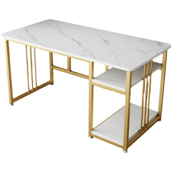 Compact Office Desk – Metal Frame Study Table for Home, Bedroom, or Executive Use
