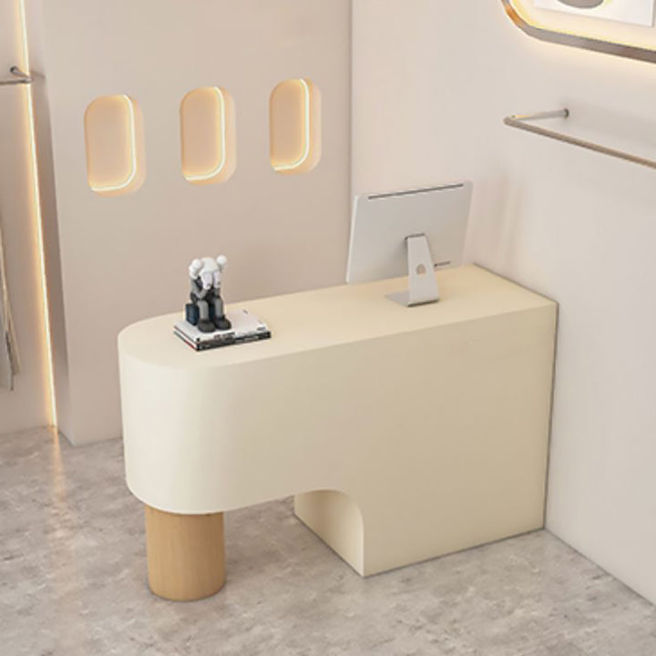 Reception Desk Cashier Counter Front Desk Table Stainless Steel Painted Bar Counter Clothing Store & Salon Use