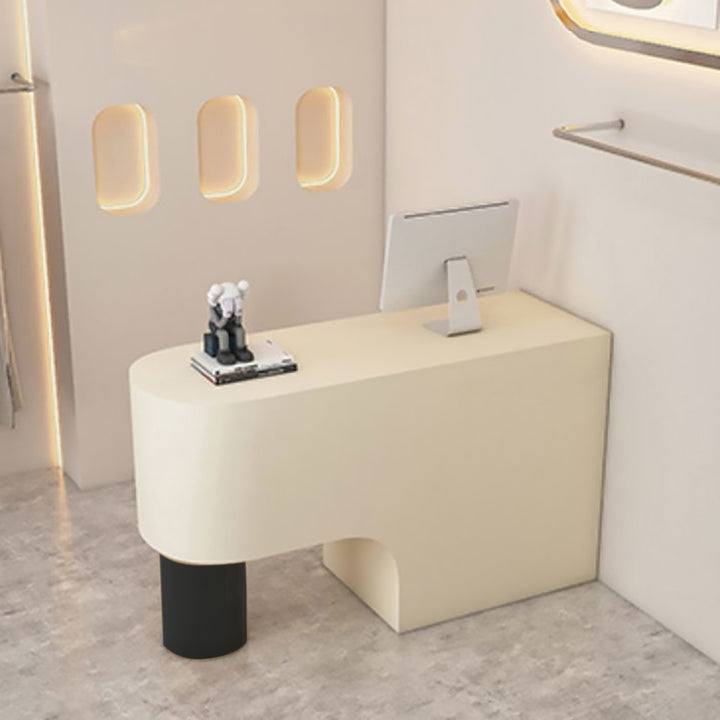 Reception Desk Cashier Counter Front Desk Table Stainless Steel Painted Bar Counter Clothing Store & Salon Use