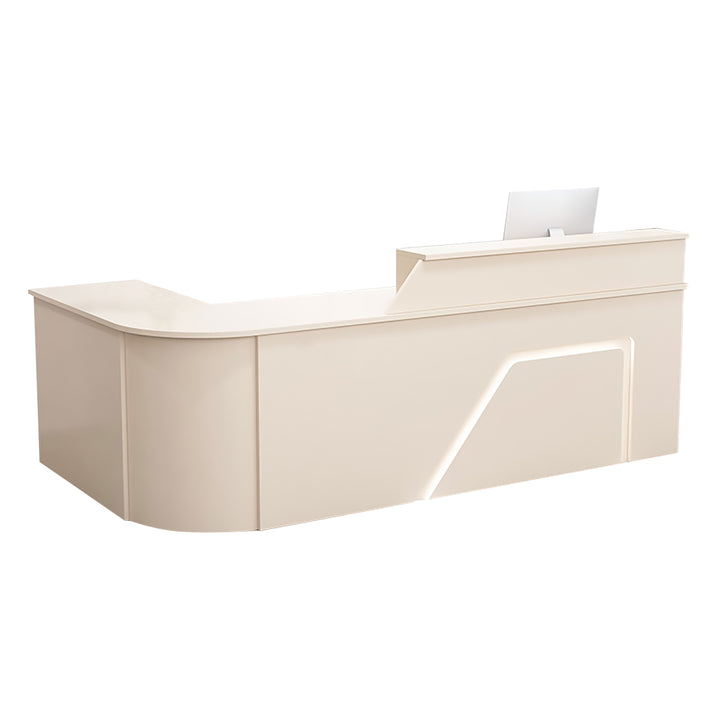 Reception Desk Curved Cashier Counter Commercial Front Desk Small Shop Bar Counter Beauty Salon Hair Salon Clothing Store Supermarket