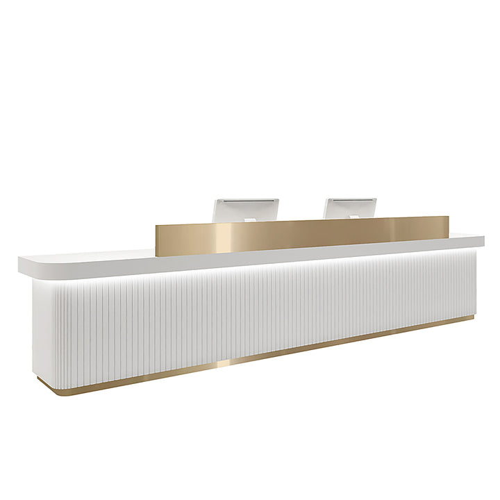 Reception Desk Company Front Desk Beauty Salon Bar Hospital Information Desk Training Centre Cashier Minimalist Lacquered Grille