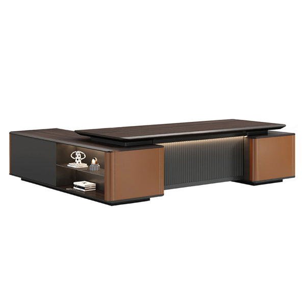 Executive Office Desk Set – Italian-Inspired Modern CEO Table with Chair Combo Executive standing desk