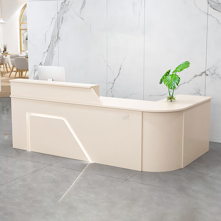 Reception Desk Curved Cashier Counter Commercial Front Desk Small Shop Bar Counter Beauty Salon Hair Salon Clothing Store Supermarket