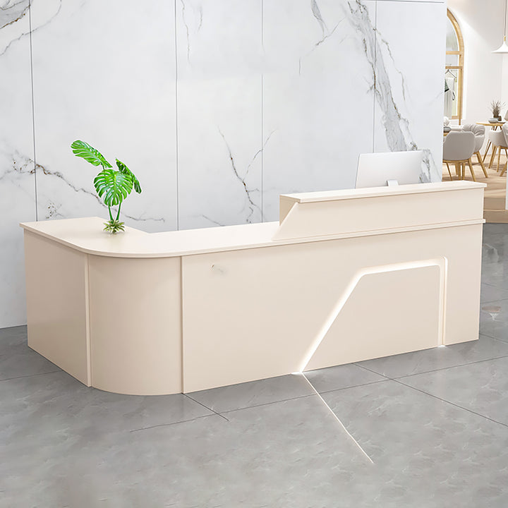 Reception Desk Curved Cashier Counter Commercial Front Desk Small Shop Bar Counter Beauty Salon Hair Salon Clothing Store Supermarket
