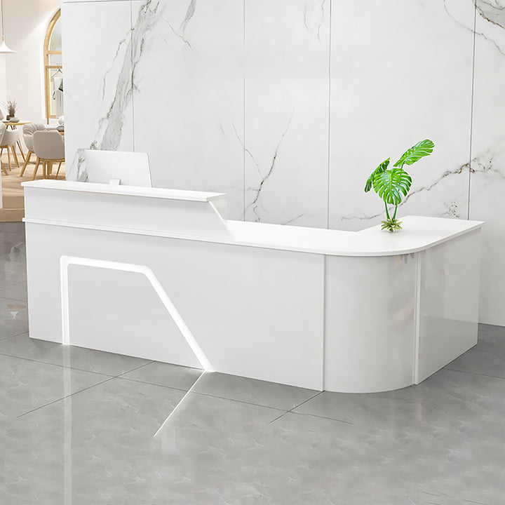 Reception Desk Curved Cashier Counter Commercial Front Desk Small Shop Bar Counter Beauty Salon Hair Salon Clothing Store Supermarket
