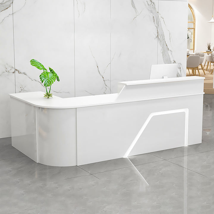 Reception Desk Curved Cashier Counter Commercial Front Desk Small Shop Bar Counter Beauty Salon Hair Salon Clothing Store Supermarket