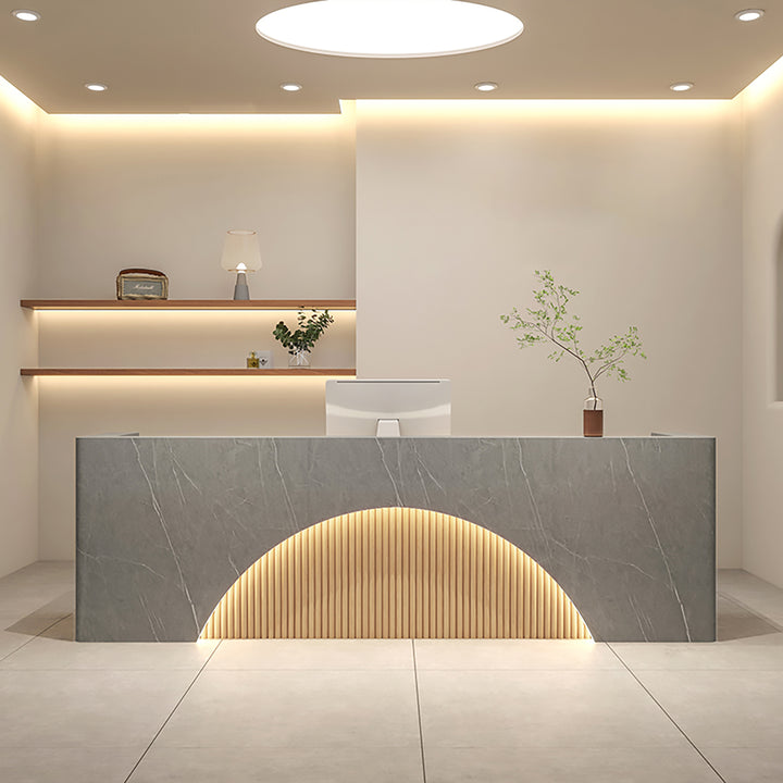Reception Desk Cashier Counter Bar Counter – Minimalist Modern Front Desk For Salons, Clothing Stores, Yoga Studios, and Training Centres
