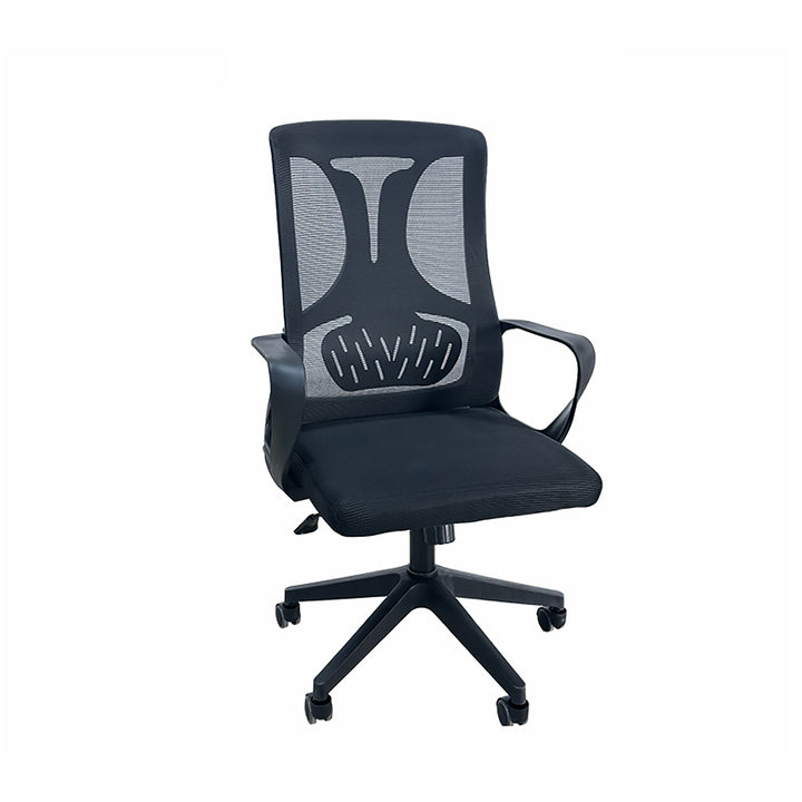 Modern Executive Office Desk Set – Compact Workstation with Double Cabinets & Chair