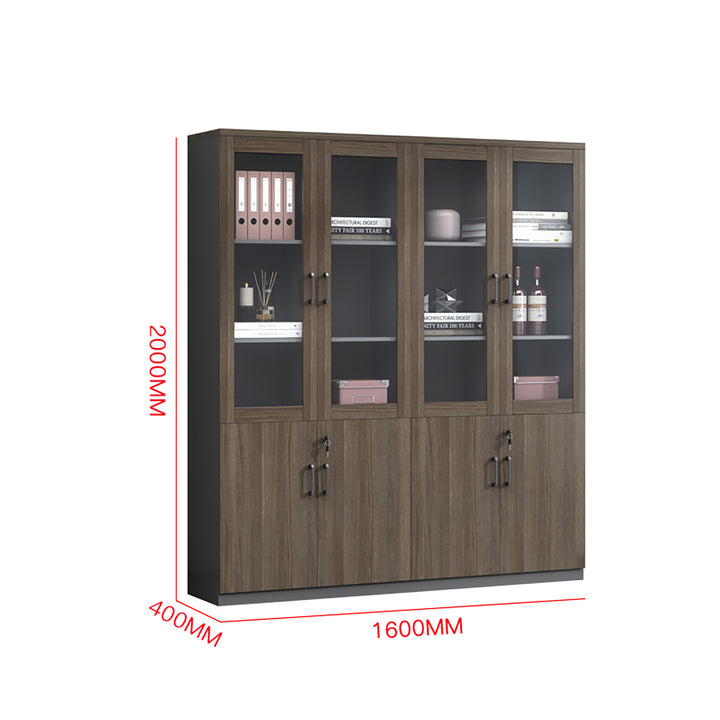 Modern Executive Office Desk Set – Compact Workstation with Double Cabinets & Chair
