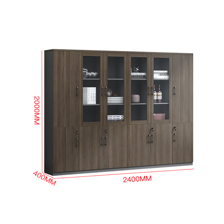 Modern Executive Office Desk Set – Compact Workstation with Double Cabinets & Chair