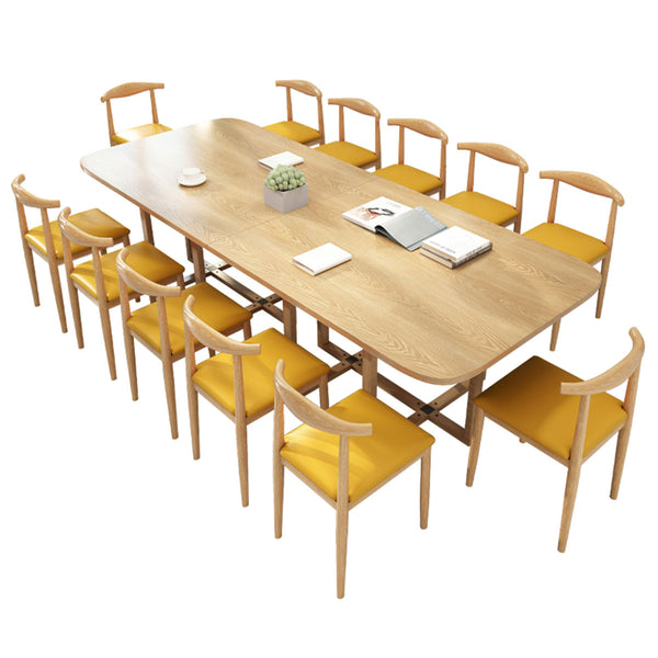 Minimalist Conference Table Long Table Rectangular Table Modern Reading Room Library Office Training Reception & Meeting