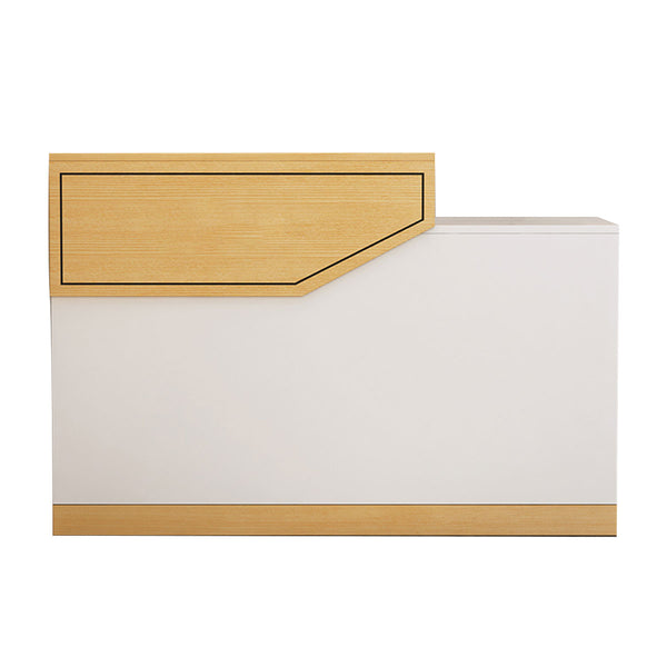Plosia Compact Reception Desk – Modern Corner Counter for Salons, Boutiques & Beauty Stores